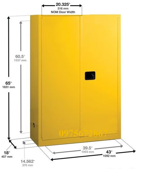 THÔNG SỐ KỸ THUẬT TỦ HÓA CHẤT AN TOÀN CHỐNG CHÁY 2A-8945208